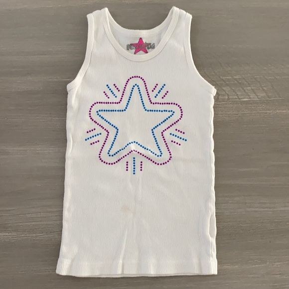 Hannah Sky Ribbed Star Tank - Picture 1 of 5